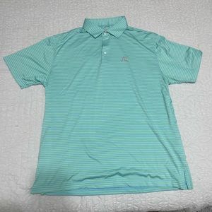 Rhoback Green and Blue Polo. Size Large